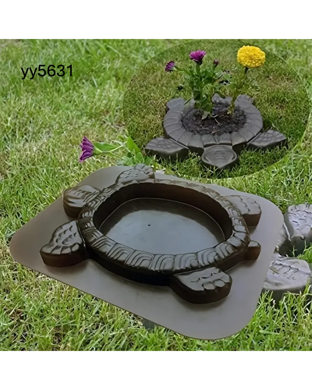 YY5631 Kaplumbağa Modeli Bahçe Silikon Kalıp – Doğal ve Şık Dekoratif Hediye!